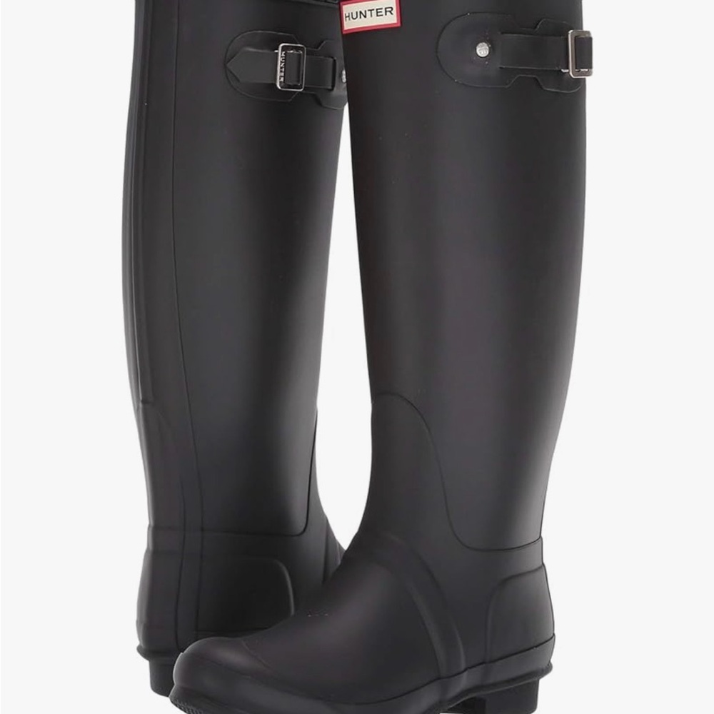 Hunter Women's Original Tall Wide Rain Boot, Black, 9
